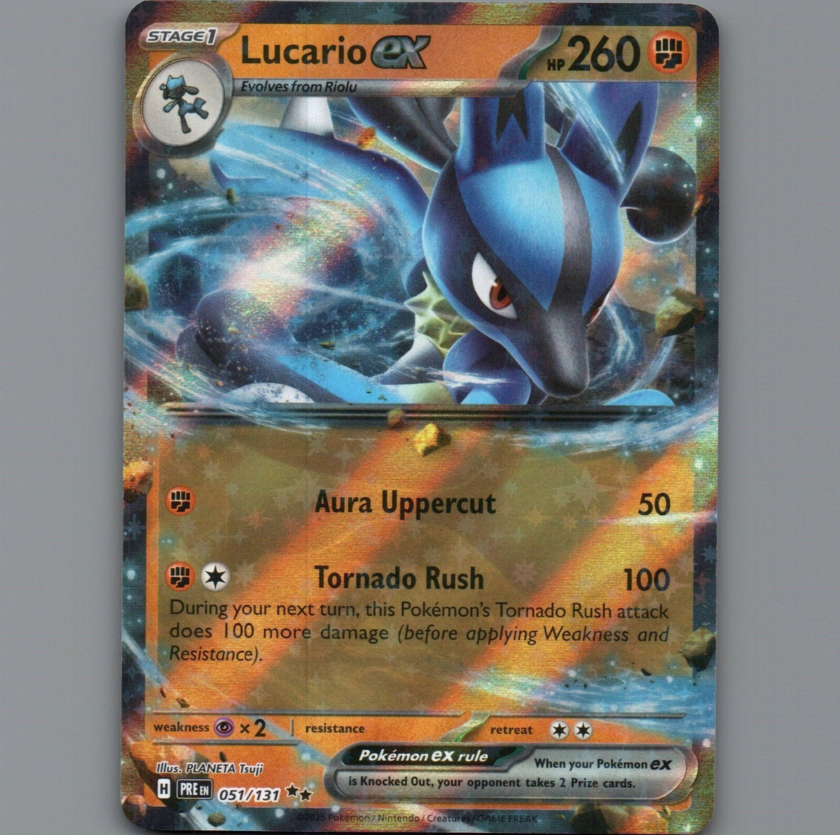 Pokemon card TCG: Lucario ex - 051/131 - SV Prismatic Evolutions - Hal|  Evolution Cards TCG