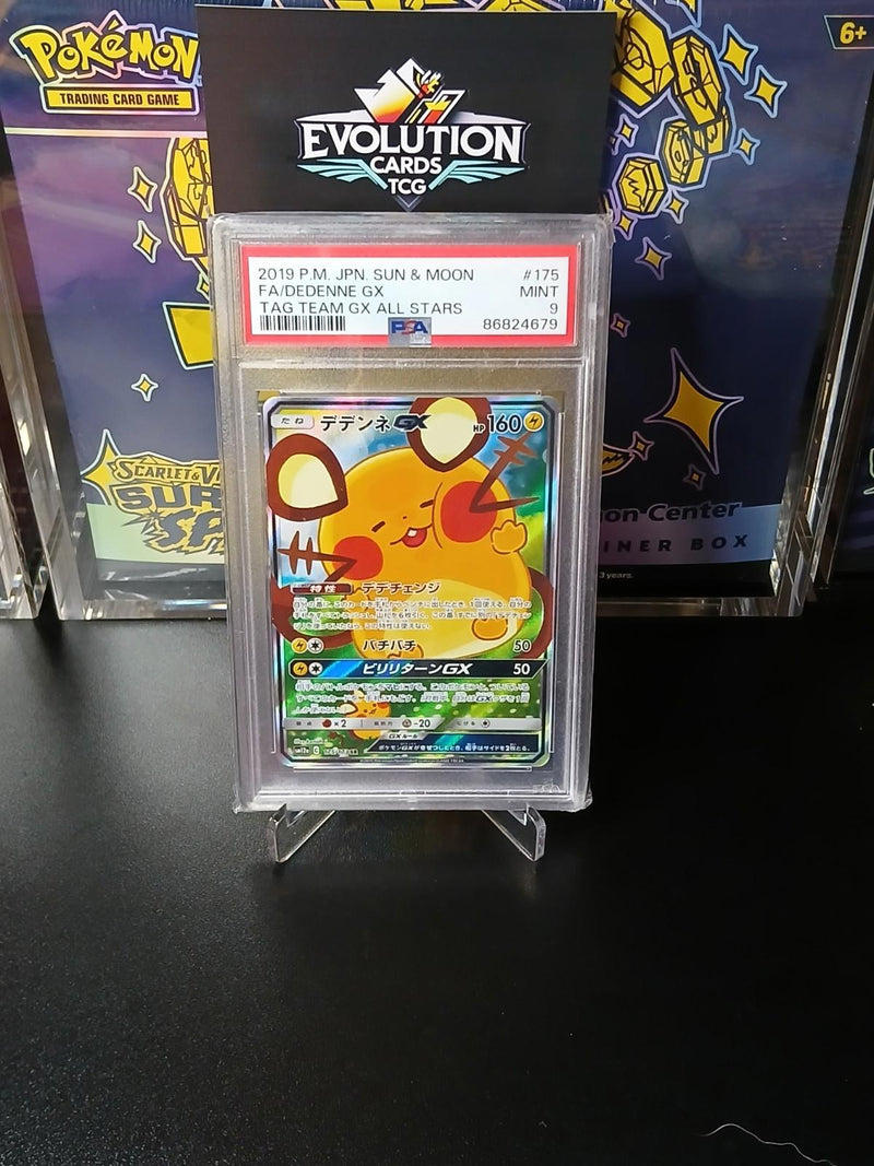 Load image into Gallery viewer, Pokémon TCG 2019 Dedenne GX 175/173 Tag Team GX All Stars PSA 9 Alternate Art JP
