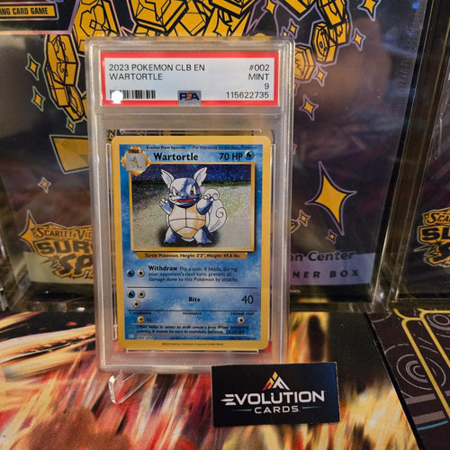Pokemon Card TCG: PSA 9 Wartortle 002/034 Classic Collection English Holo