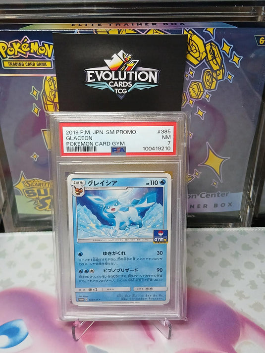 2019 P.M. JPN SM Promo Glaceon Pokémon Card Gym PSA 7 NM