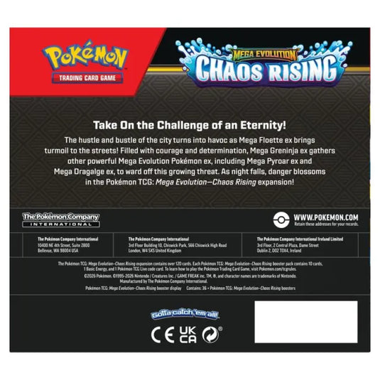 Pokemon Mega Evolution Chaos Rising - Booster Box (36 Boosters) (Pre-Order)