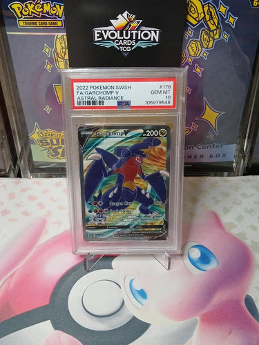 Pokemon TCG PSA 10 GEM MT - GARCHOMP V (FA) #178 - 2022 SWSH - Astral Radiance