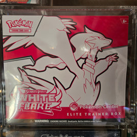 Pokémon - Scarlet & Violet 10.5 - White Flare Pokémon center Elite Trainer Box C/W- Acrylic Display Case