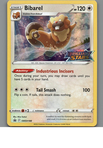 Pokémon TCG - Brilliant Stars Promo - Bibarel - SWSH188 - MINT