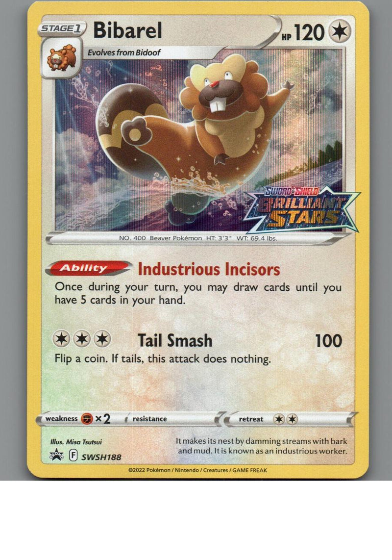 Load image into Gallery viewer, Pokémon TCG - Brilliant Stars Promo - Bibarel - SWSH188 - MINT
