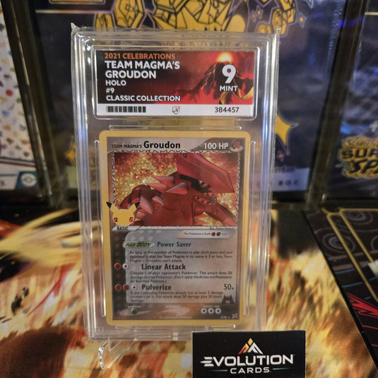 Pokemon - Magmas Groudon - Celebrations - 9/95 - Ace Grading -  Mint - 9