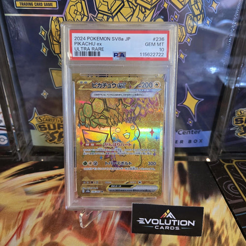 Pokemon Japanese TCG: PSA 10 236/187 Pikachu ex UR Holo SV8a 2024