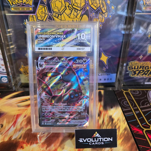 Pokemon TCG Umbreon VMAX Holo Card Evolving Skies, 095/203 Ace 10
