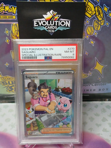 Pokémon TCG Saguaro Scarlet & Violet - Paldea Evolved 270/193 Holo Special PSA 8