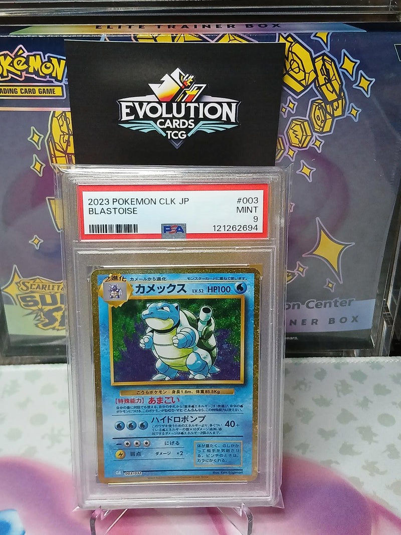 Load image into Gallery viewer, 2023 Pokemon CLK JP Blastoise #003 Mint PSA 9 Graded Card
