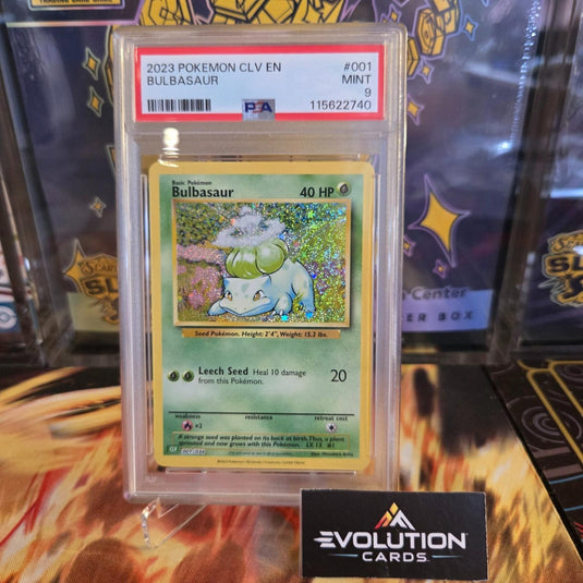 Pokemon Card TCG: PSA 9 Bulbasaur 001/034 Classic Collection English Holo