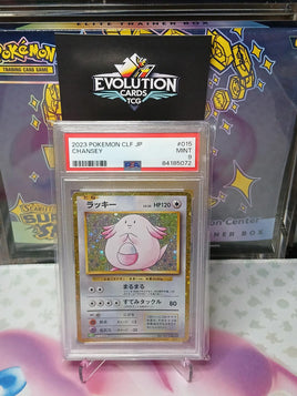 Pokémon TCG 2023 CLF JP Chansey #015 Graded Mint 9 PSA