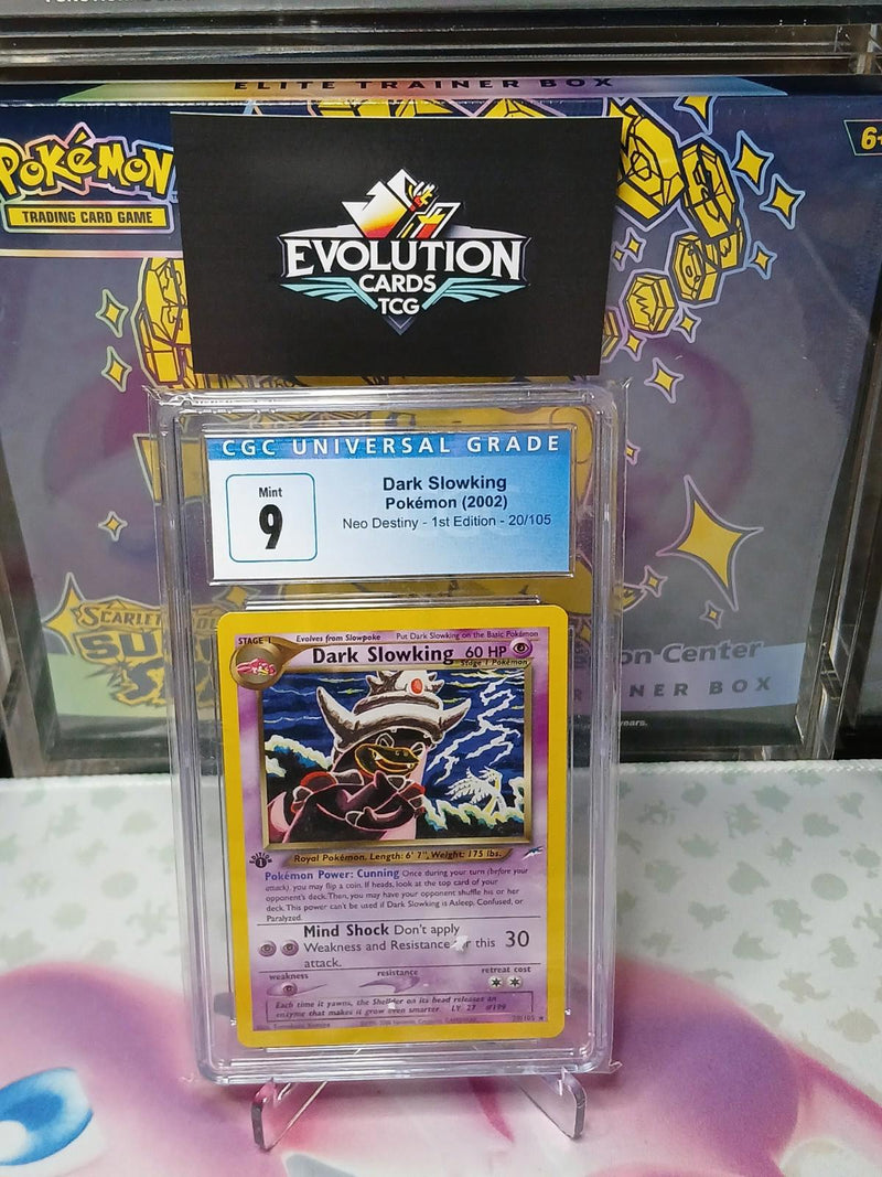 Load image into Gallery viewer, Pokemon TCG 2002 Neo Destiny 1st Edition Dark Slowking #20 - CGC 9 MINT
