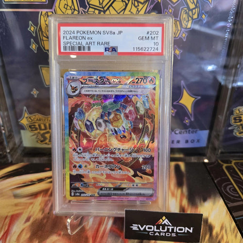 Pokemon Card Japanese TGC: PSA 10 Flareon ex 202 Terastal Festival SAR GEM MINT