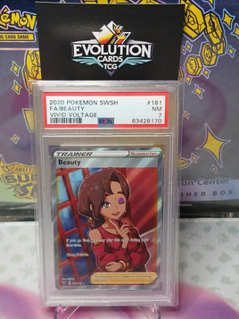 2020 POKEMON SWORD & SHIELD VIVID VOLTAGE #181 FULL ART/BEAUTY PSA 7