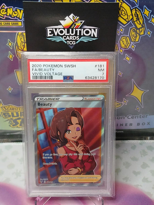 2020 POKEMON SWORD & SHIELD VIVID VOLTAGE #181 FULL ART/BEAUTY PSA 7