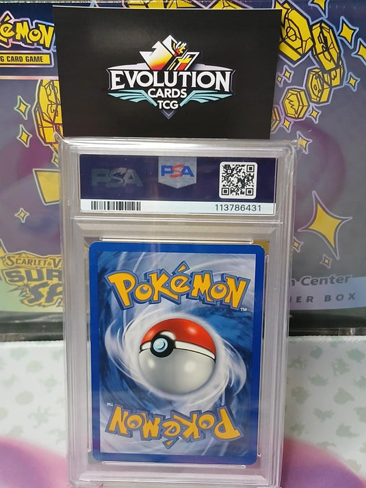 Pokemon TCG PSA 8 Meganium Neo Genesis 2000 Unlimited Holo Rare 10/111