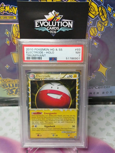 Pokemon TCG Electrode (Prime) 93/102 Triumphant Holo PSA 7