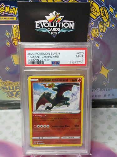 Pokemon TCG PSA 9 Radiant Charizard 020/159 Crown Zenith Holo