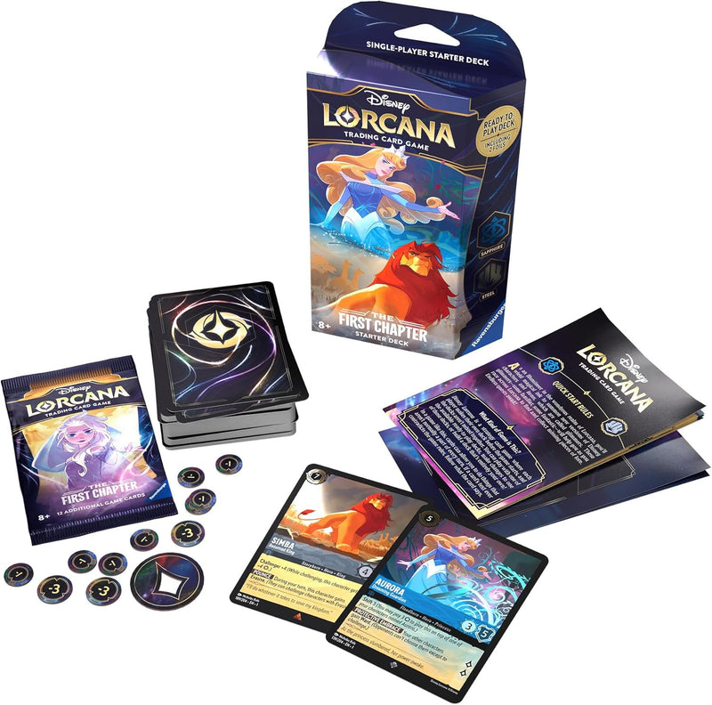Load image into Gallery viewer, Disney Lorcana TCG: The First Chapter - Sapphire &amp; Steel Single-Player Starter Deck
