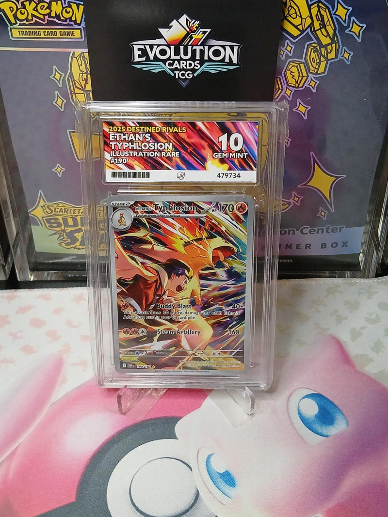 Load image into Gallery viewer, Pokémon TCG Ethan&#39;s Typhlosion Card 190/182 Destined Rivals Ace 10 Gem Mint
