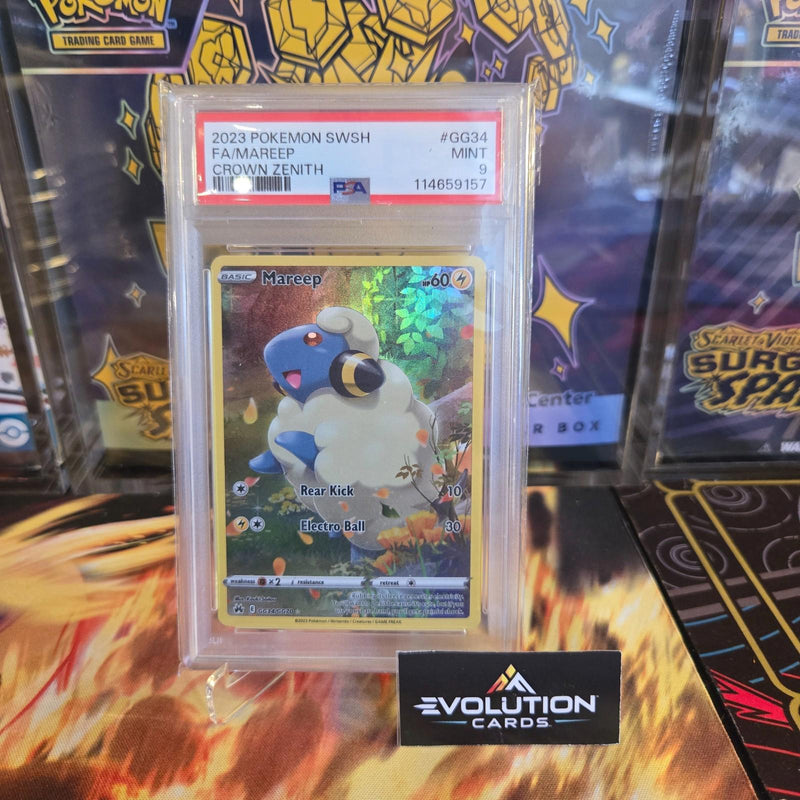 Load image into Gallery viewer, Pokemon TCG PSA 9 Mint Mareep Crown Zenith: Galarian Gallery GG34/GG70
