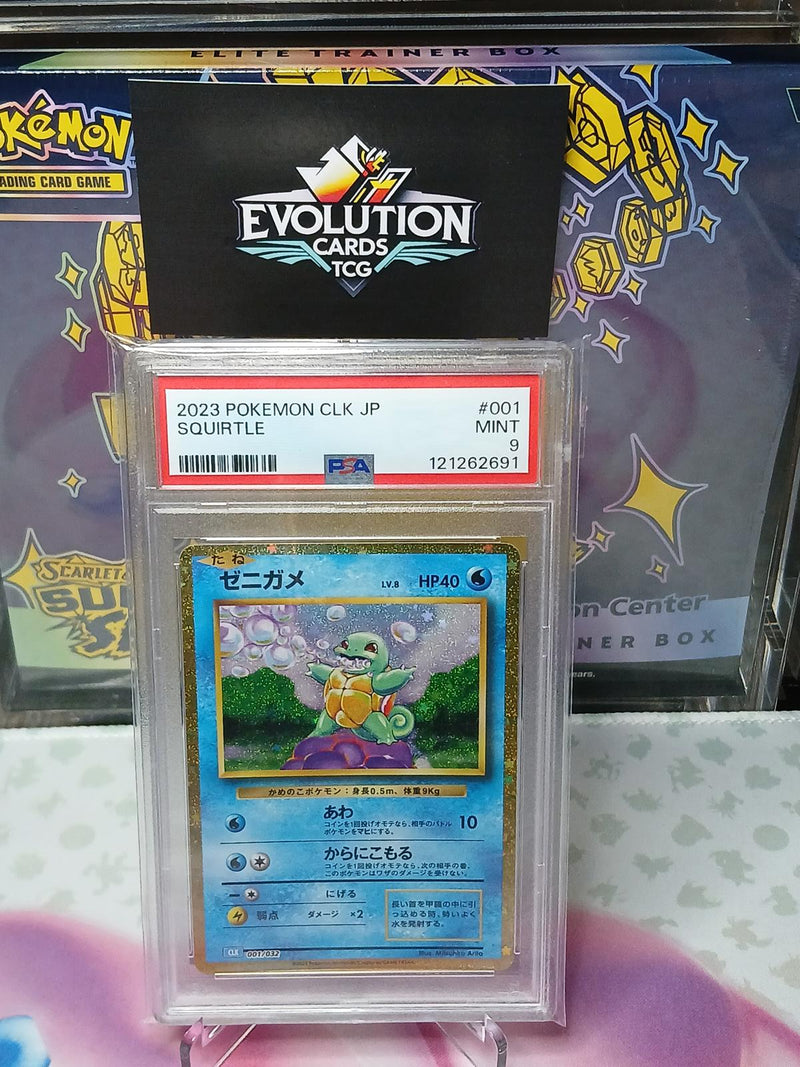 Load image into Gallery viewer, 2023 Pokemon CLK JP Squirtle #001 Mint PSA 9 Graded Card
