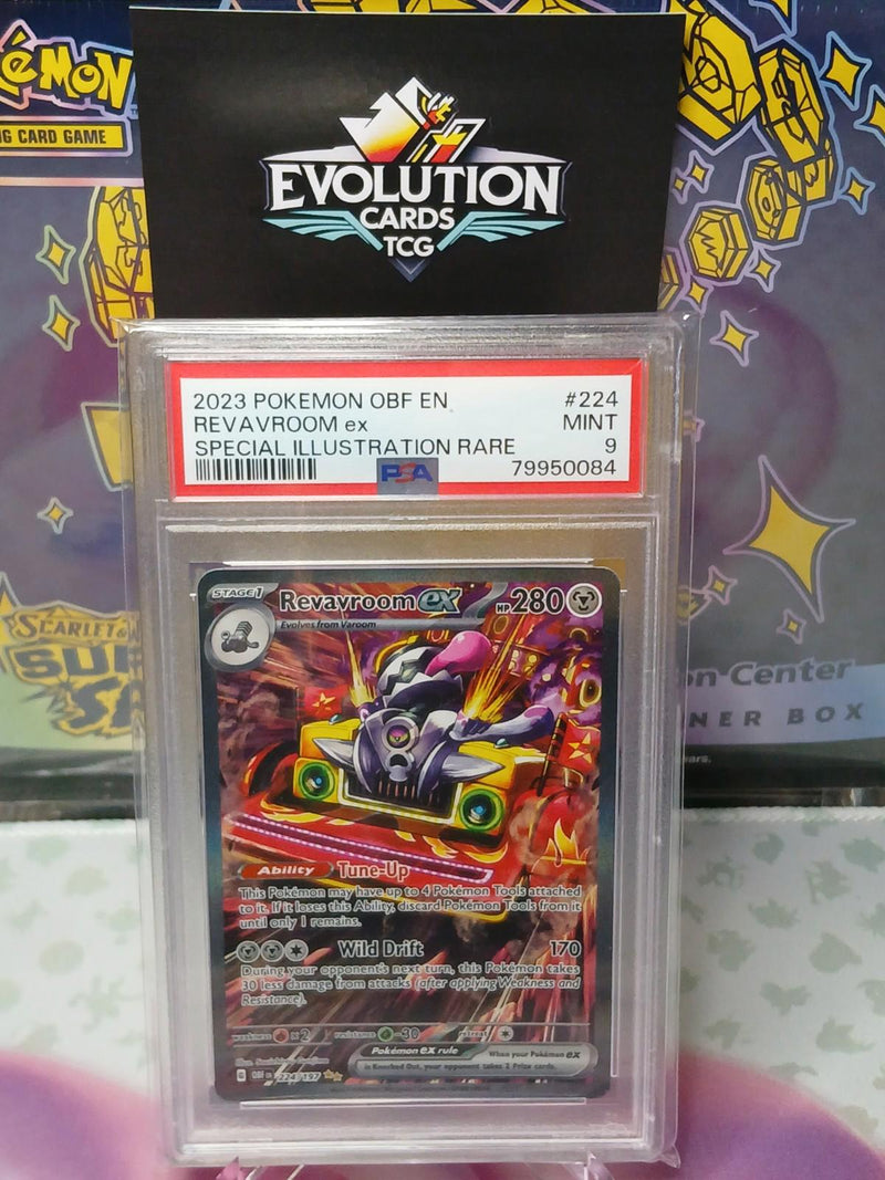 Load image into Gallery viewer, POKEMON TCG 2023 EN-OBSIDIAN FLAMES SPECIAL ILLUSTRATION RARE REVAVROOM EX PSA 9
