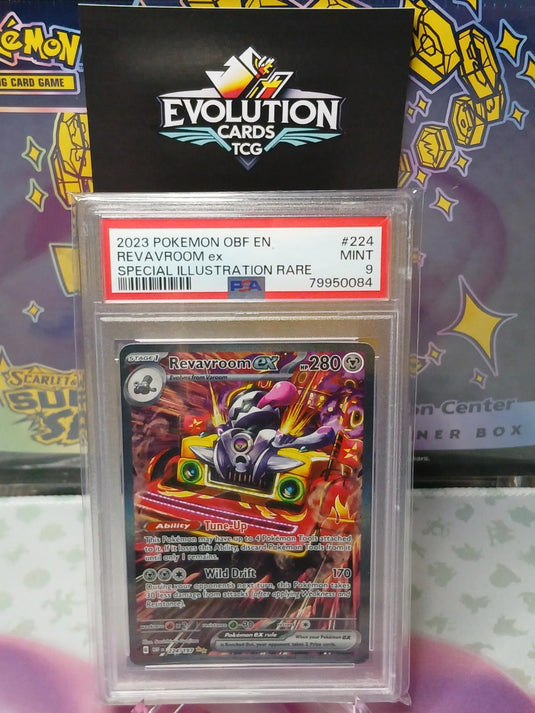POKEMON TCG 2023 EN-OBSIDIAN FLAMES SPECIAL ILLUSTRATION RARE REVAVROOM EX PSA 9