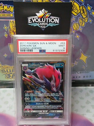 Pokemon TCG 2017 Shining Legends Zoroark GX 53/73 PSA 9 Mint