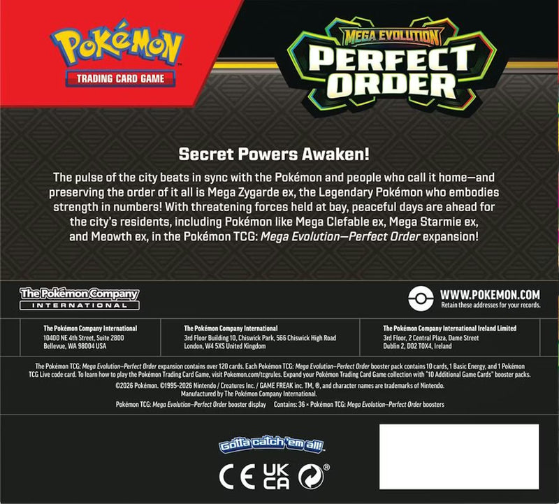 Load image into Gallery viewer, Pokémon Mega Evolution: Perfect Order Booster Box (Pre-Order)
