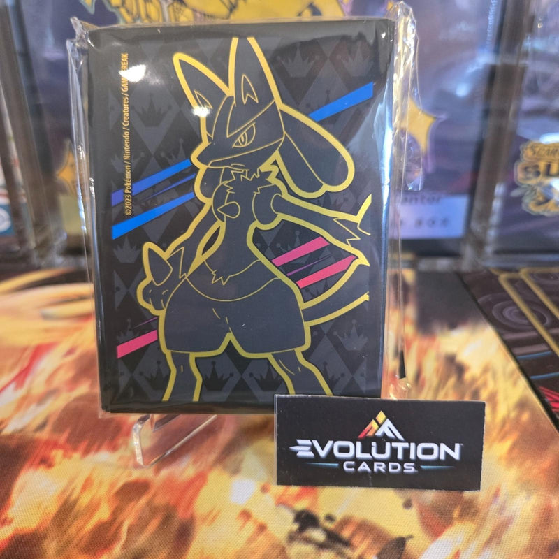 Load image into Gallery viewer, Pokemon card TCG: Lucario Crown Zenith Standard Size Sleeves (65 Pack)

