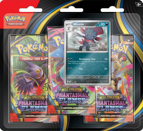Pokemon TCG: Phantasmal Flames 3 Pack Blister Sneasel