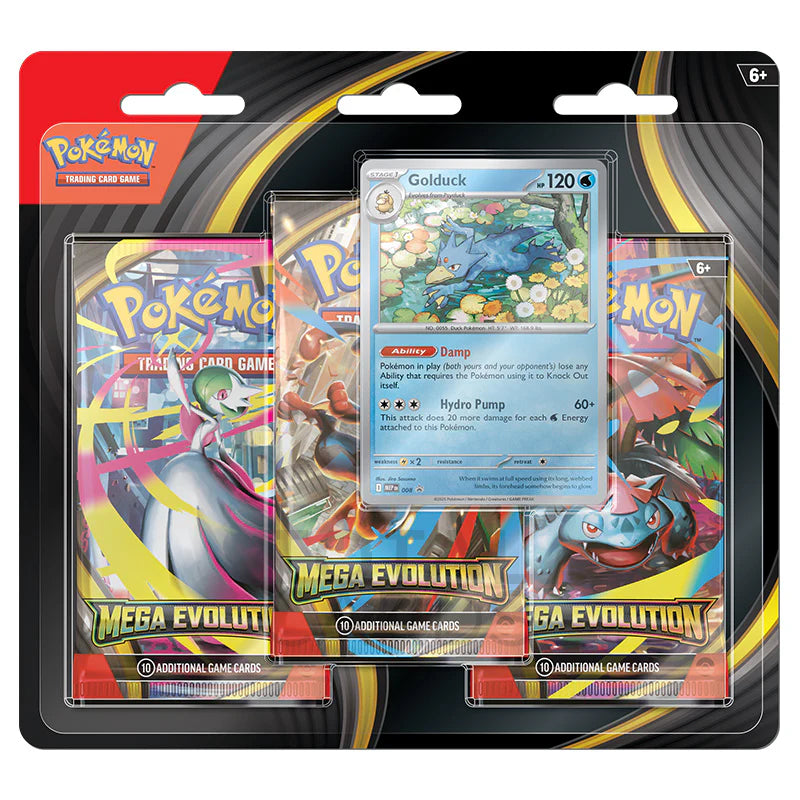 Load image into Gallery viewer, Pokemon TCG: Mega Evolution 3 Pack Blister Golduck (Pre-Order)

