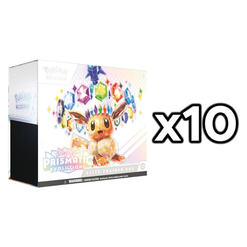 X10 Pokemon TCG Scarlet & Violet Prismatic Evolutions Elite Trainer Box ETB