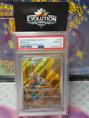 Pokémon TCG Mimikyu SVP075 Paldean Fates Black Star Promo PSA 10