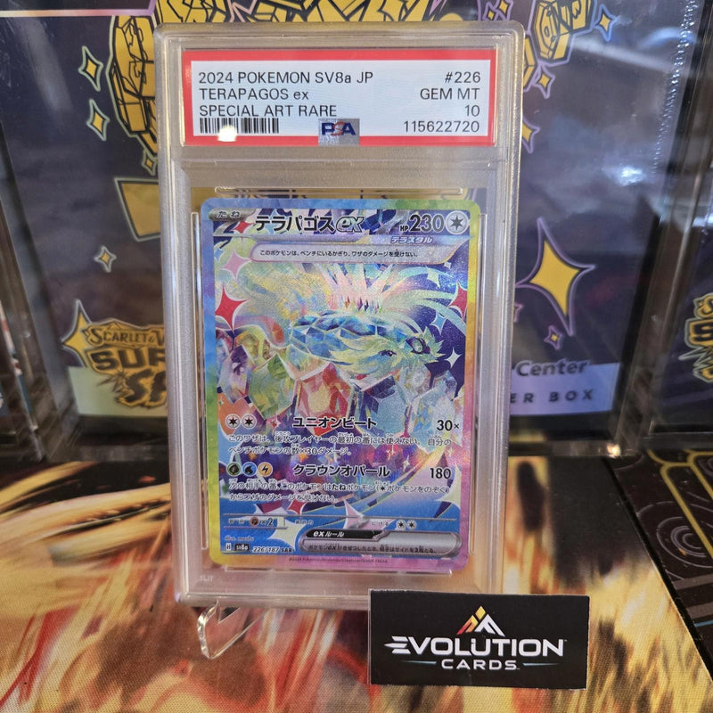 Load image into Gallery viewer, Pokemon Japanese TCG: PSA 10 Terapagos EX 226/187 Sv7: Stellar Miracle Holo
