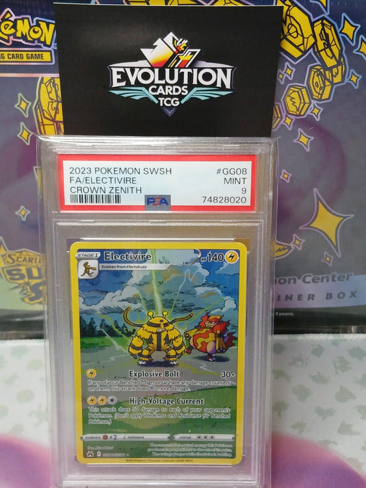 Pokemon TCG Electivire GG08/GG70 Crown Zenith: Galarian Gallery Holo Mint PSA 9