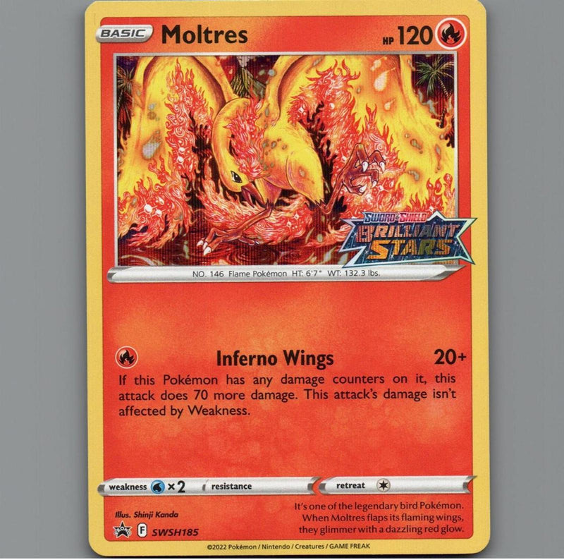 Load image into Gallery viewer, Pokémon TCG - Moltres - Brilliant Stars - Promo - SWSH185- LP
