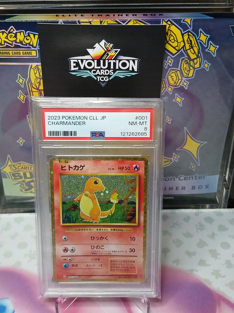 Load image into Gallery viewer, 2023 Pokemon CLL JP Charmander #001 Graded NM-MT 8 PSA
