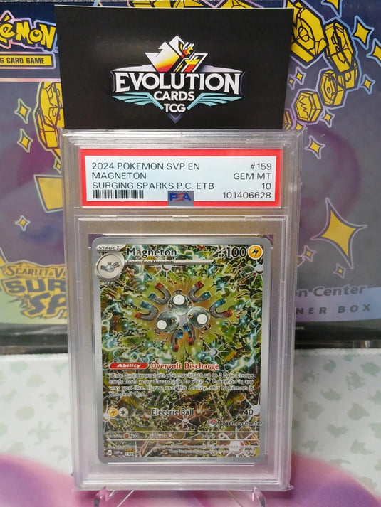 Pokemon TCG Surging Sparks Pokemon Center Stamped Promo Magneton 159 - PSA 10