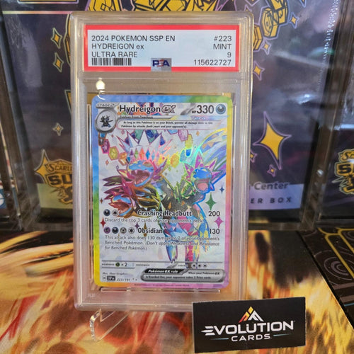 Pokemon Card TCG: Hydreigon ex 223 Surging Sparks Ultra Rare PSA 9