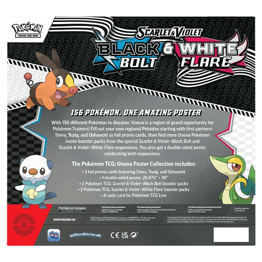 Pokemon - Scarlet & Violet 10.5 Black Bolt & White Flare Unova Poster Collection